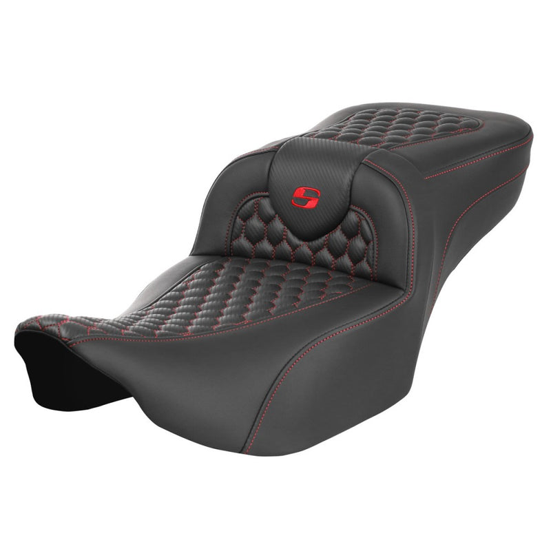 Saddlemen Roadsofa Extended Reach Asiento de nido de abeja para Harley