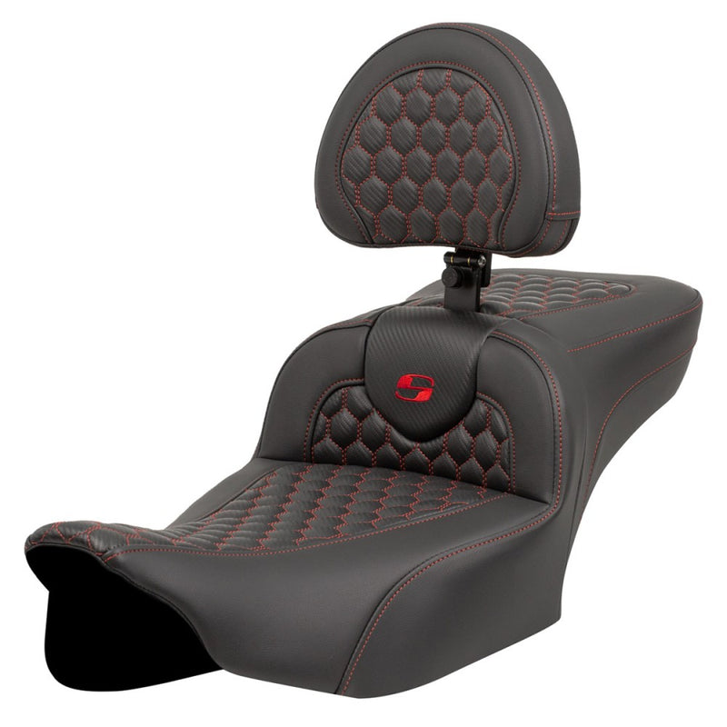 Saddlemen Roadsofa Extended Reach Asiento de nido de abeja para Harley