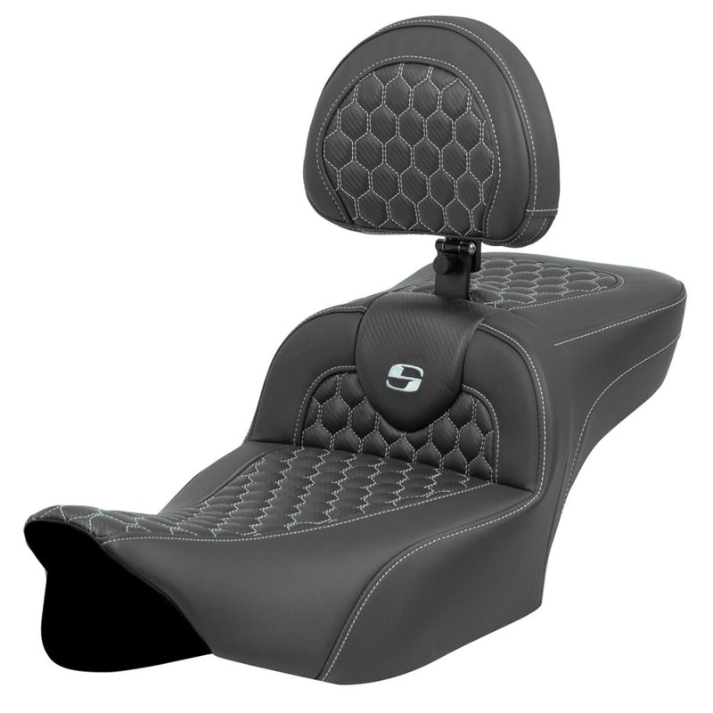 Saddlemen Roadsofa Extended Reach Asiento de nido de abeja para Harley