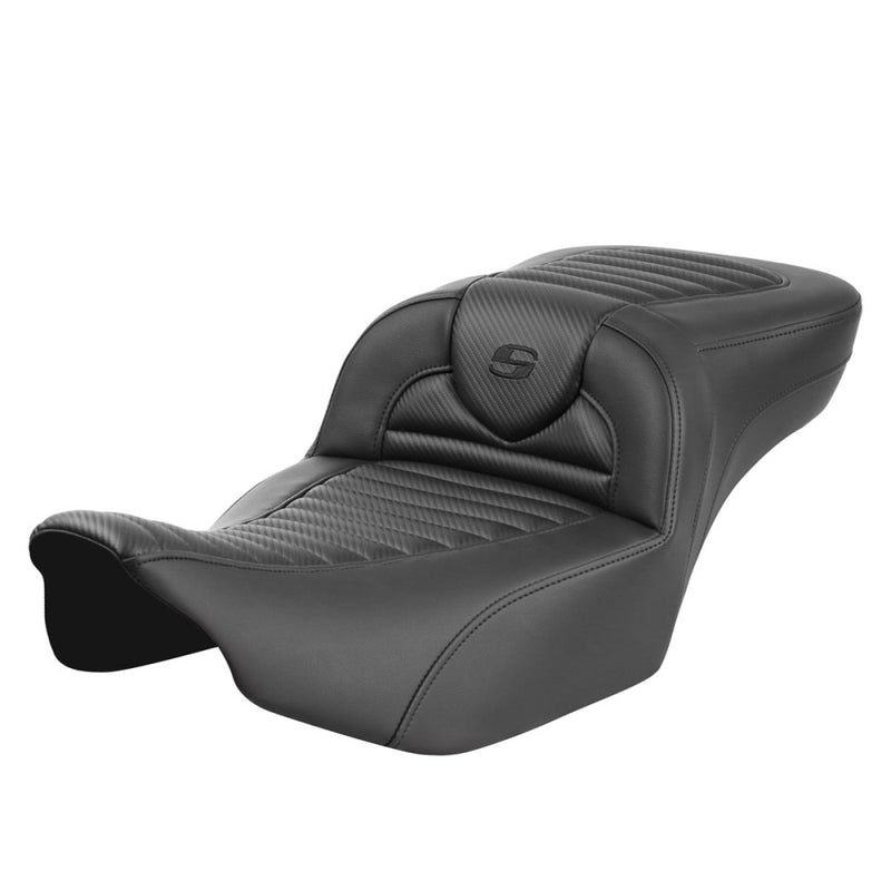 Saddlemen Asiento Roadsofa Extended Reach Tuck-n-Roll para Harley