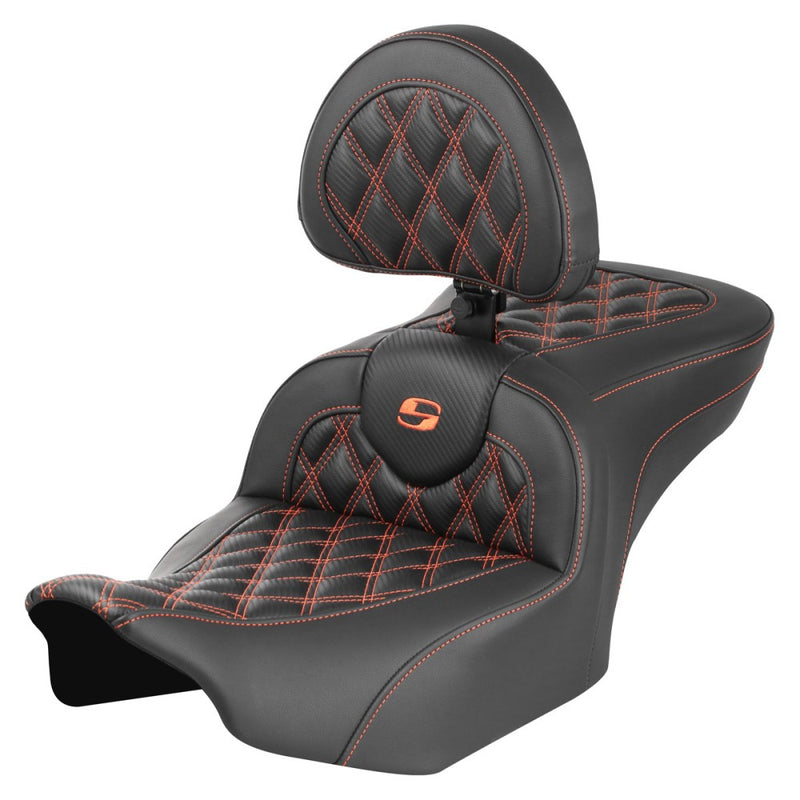 Saddlemen Asiento Roadsofa Lattice Stitch para Harley