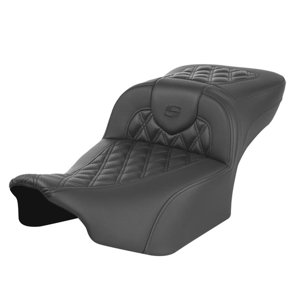 Saddlemen Asiento Roadsofa Extended Reach Lattice Stitch para Harley