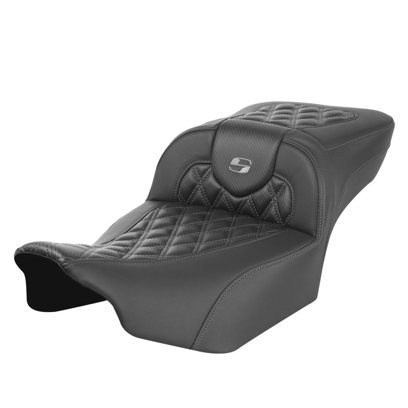 Saddlemen Asiento Roadsofa Extended Reach Lattice Stitch para Harley
