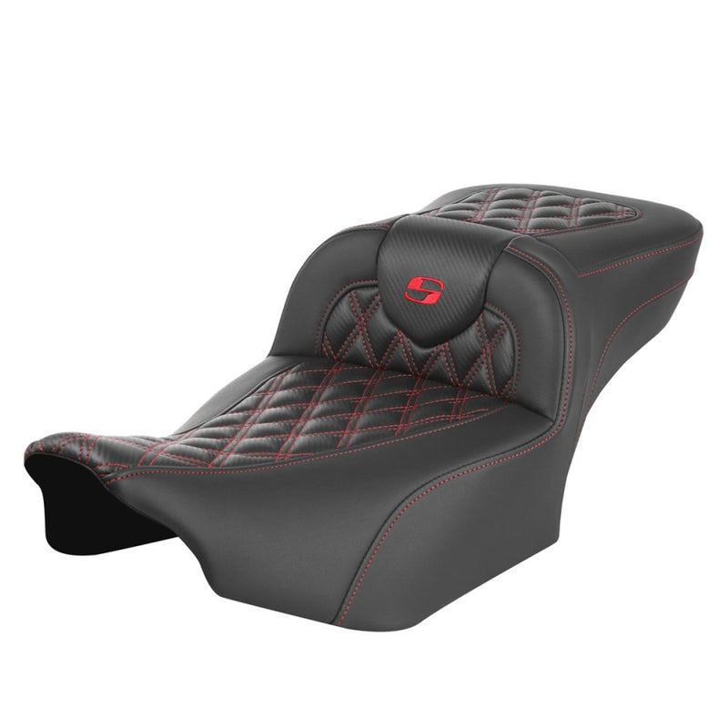 Saddlemen Asiento Roadsofa Extended Reach Lattice Stitch para Harley