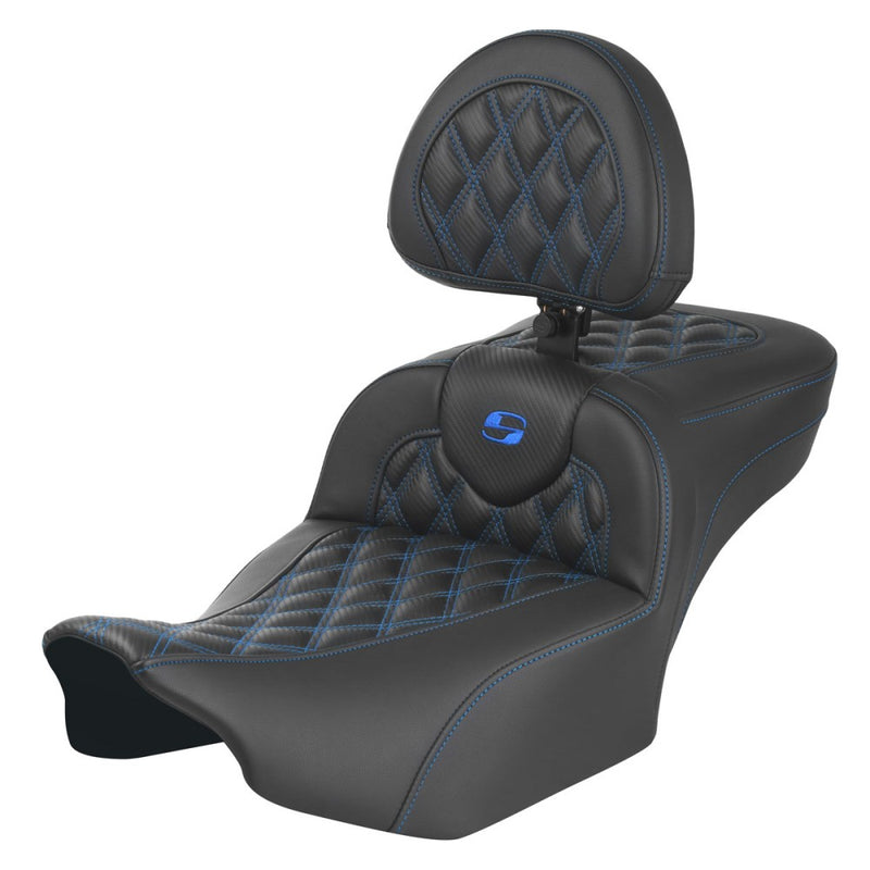 Saddlemen Asiento Roadsofa Extended Reach Lattice Stitch para Harley