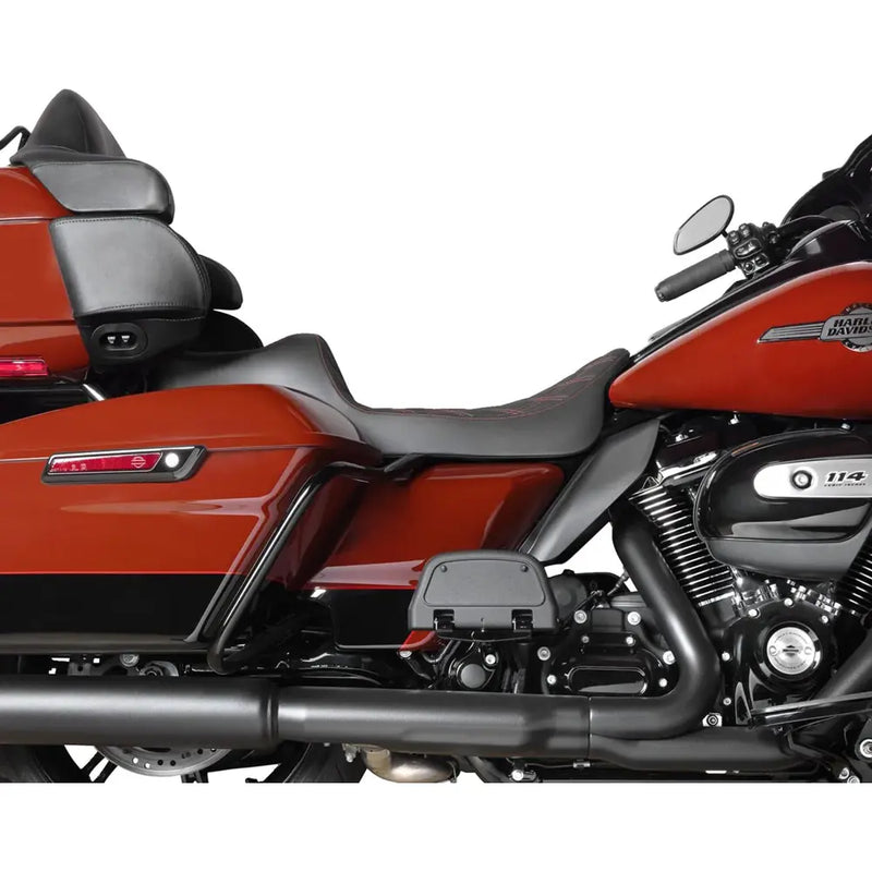 Drag Specialties Asiento Predator III 2-Up Extended Reach para Harley