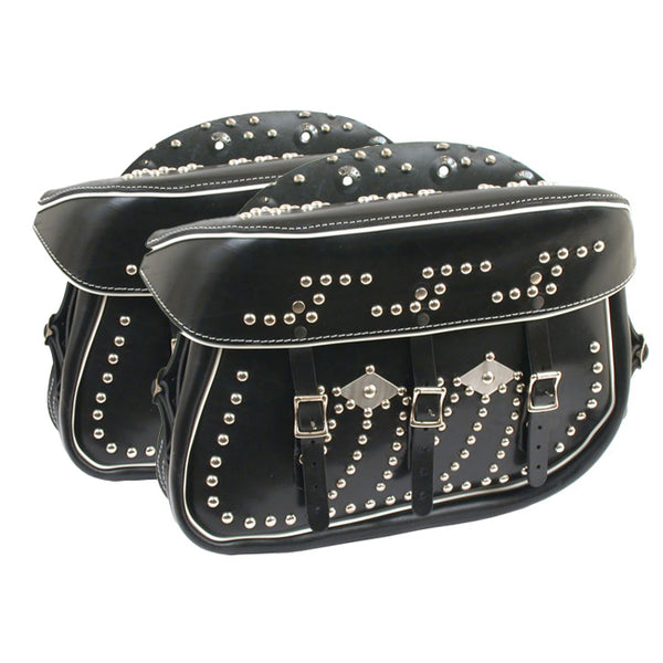 Samwel Alforjas de cuero Streamliner de 45" para Harley