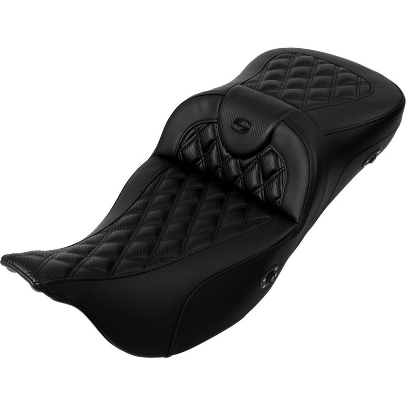 Saddlemen Asiento Roadsofa Extended Reach Lattice Stitch para Harley