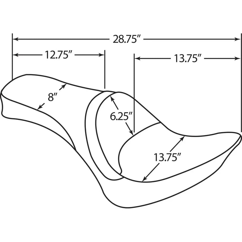 Drag Specialties Asiento One Piece 2-Up para Harley