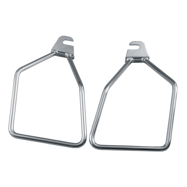 MCS Kit de soporte cromado para alforjas Harley fácil de montar y desmontar