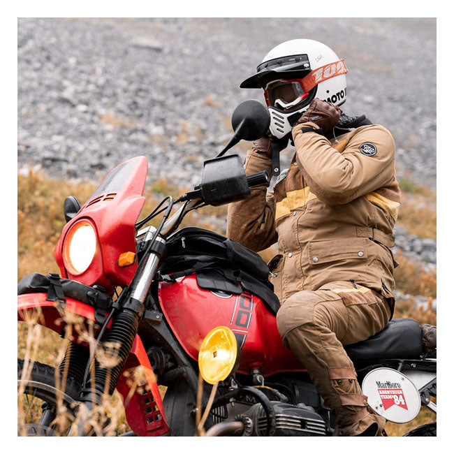 Longride Bolsa de tanque encerada Heritage para motocicleta