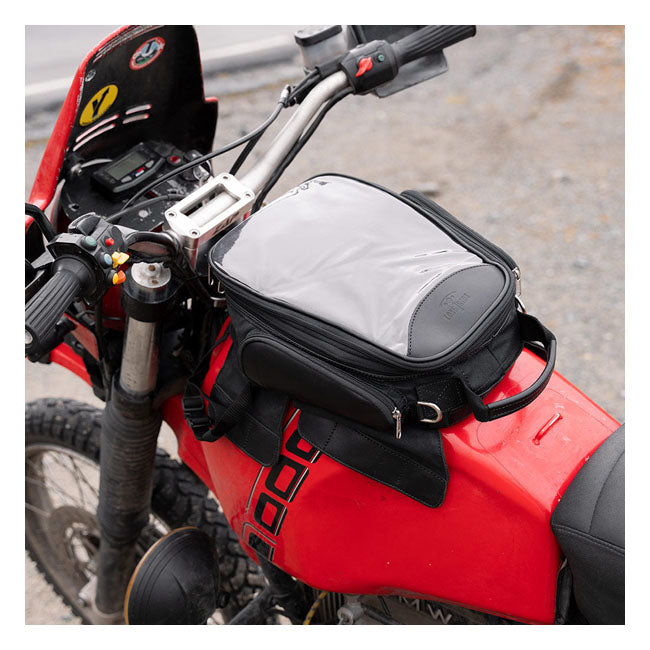 Longride Bolsa de tanque encerada Heritage para motocicleta