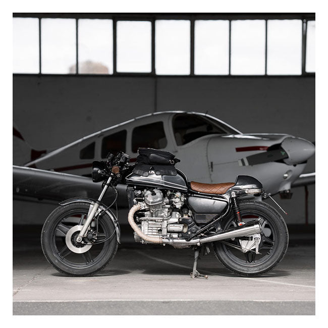 Longride Bolsa de tanque encerada Heritage para motocicleta
