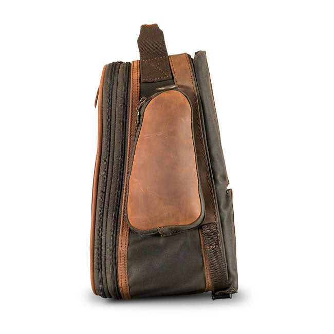 Longride Bolsa de tanque encerada Heritage para motocicleta
