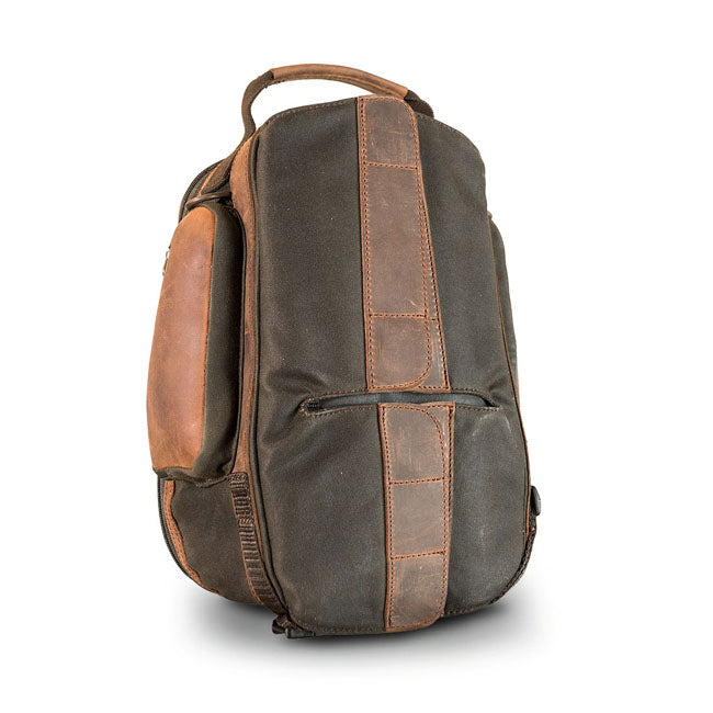 Longride Bolsa de tanque encerada Heritage para motocicleta