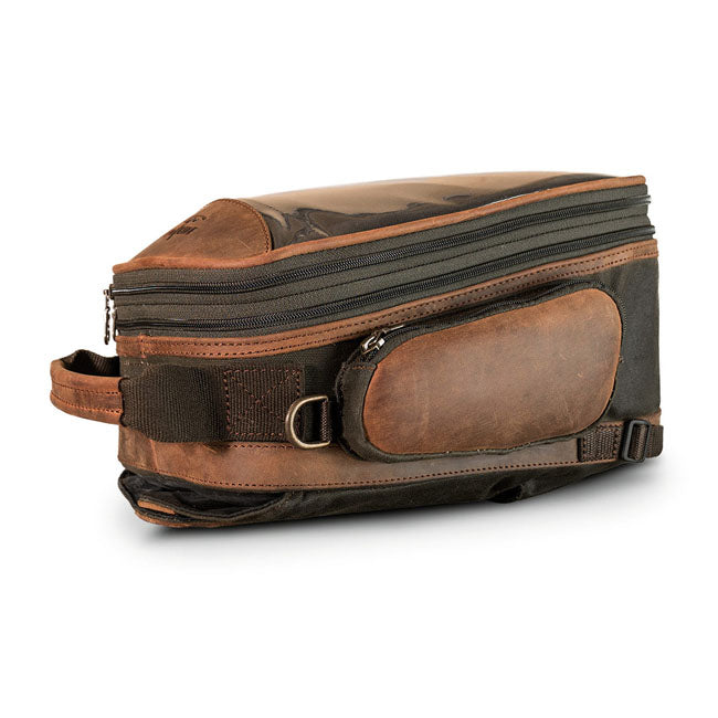 Longride Bolsa de tanque encerada Heritage para motocicleta
