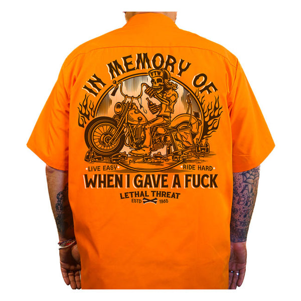 Lethal Threat Camisa de trabajo de manga corta In Memory