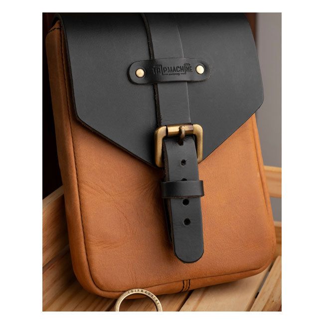 Bolsa para depósito de moto Trip Machine Vintage Leather 1,3 l