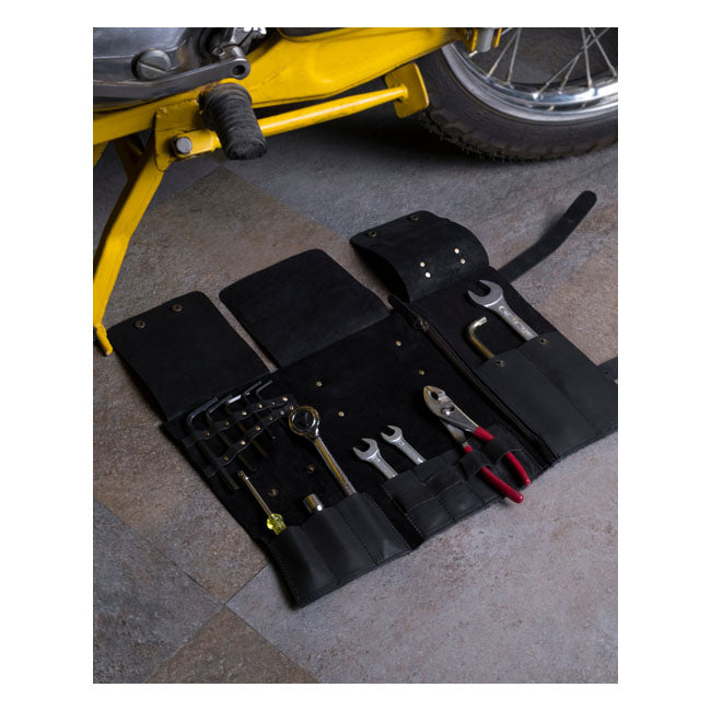 Rollito de herramientas de cuero para motocicleta Trip Machine