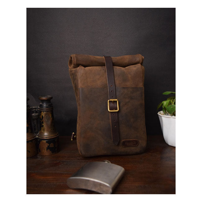 Trip Machine Vintage Leather 3.3L Bolsa de motocicleta / Bolso de hombro