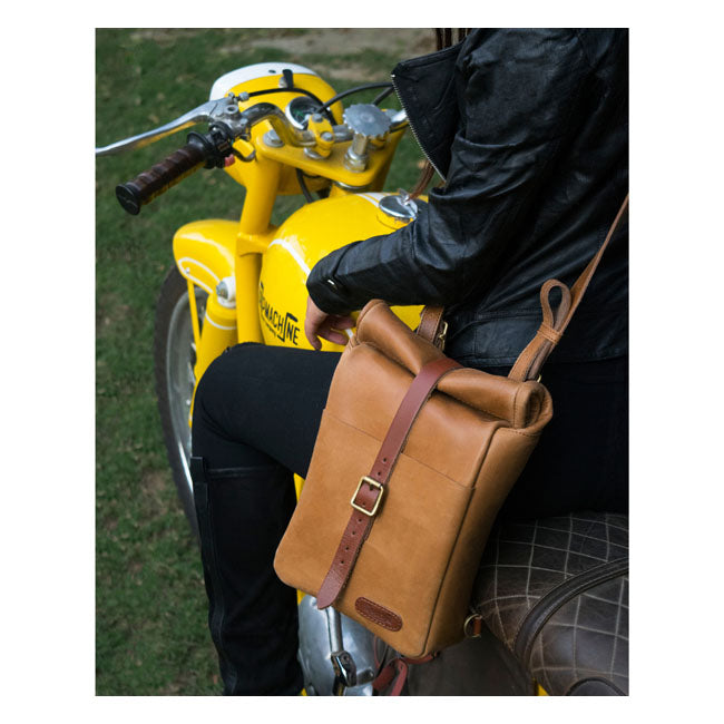 Trip Machine Vintage Leather 3.3L Bolsa de motocicleta / Bolso de hombro