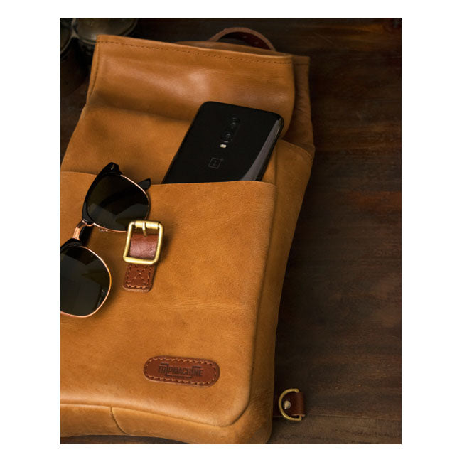 Trip Machine Vintage Leather 3.3L Bolsa de motocicleta / Bolso de hombro