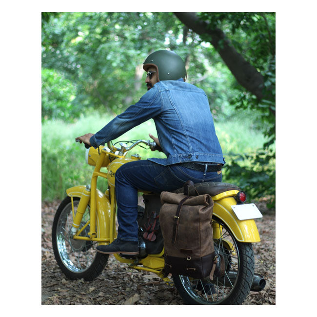 Trip Machine Vintage Leather 15L Alforja / Mochila para motocicleta