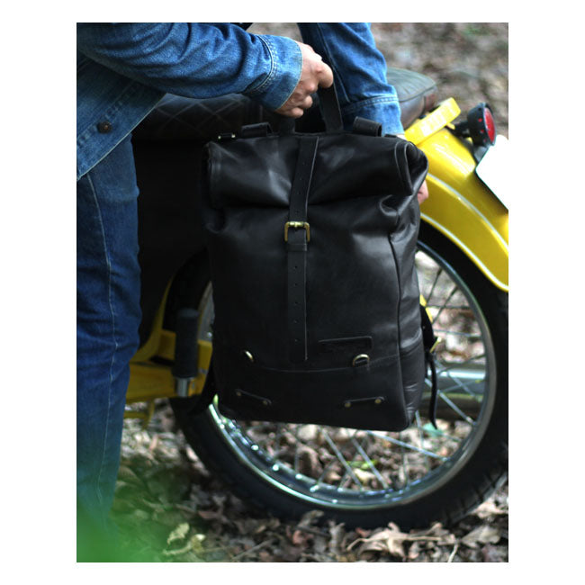 Trip Machine Vintage Leather 15L Alforja / Mochila para motocicleta