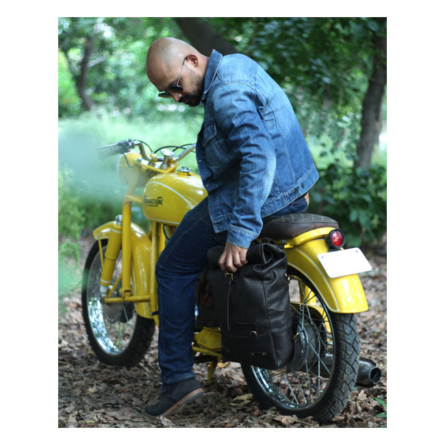 Trip Machine Vintage Leather 15L Alforja / Mochila para motocicleta