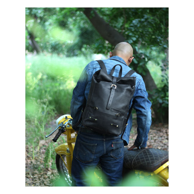 Trip Machine Vintage Leather 15L Alforja / Mochila para motocicleta