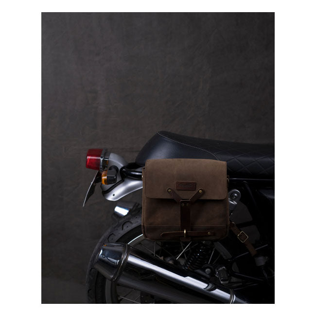 Bolso mensajero de cuero vintage para motocicleta Trip Machine