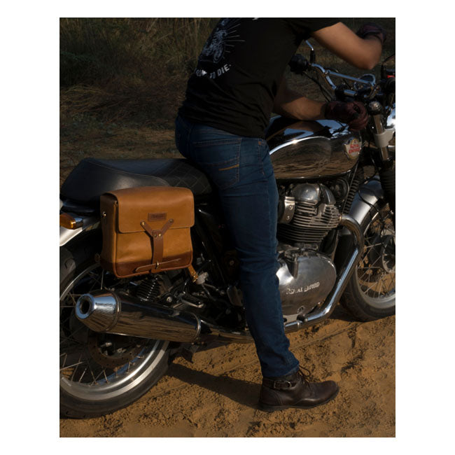Bolso mensajero de cuero vintage para motocicleta Trip Machine