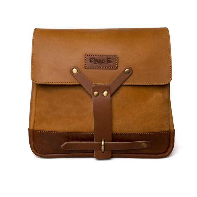 Bolso mensajero de cuero vintage para motocicleta Trip Machine