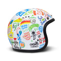 DMD Casco de Moto Retro Graphic Open