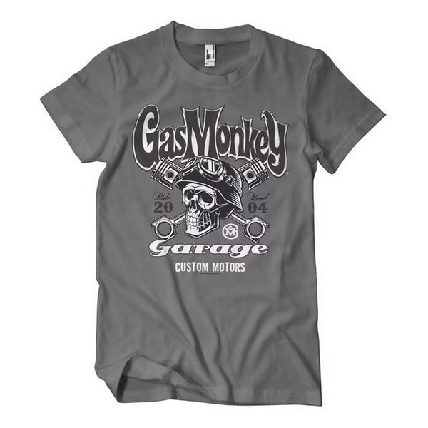 Camiseta Gas Monkey Garage Custom Motors Skull