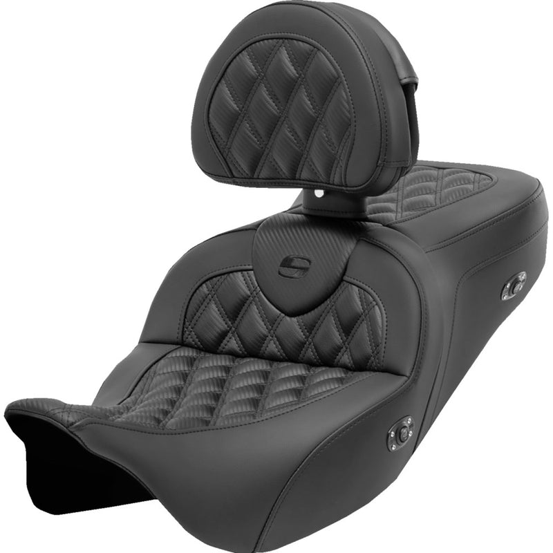 Saddlemen Asiento Roadsofa Lattice Stitch para Harley