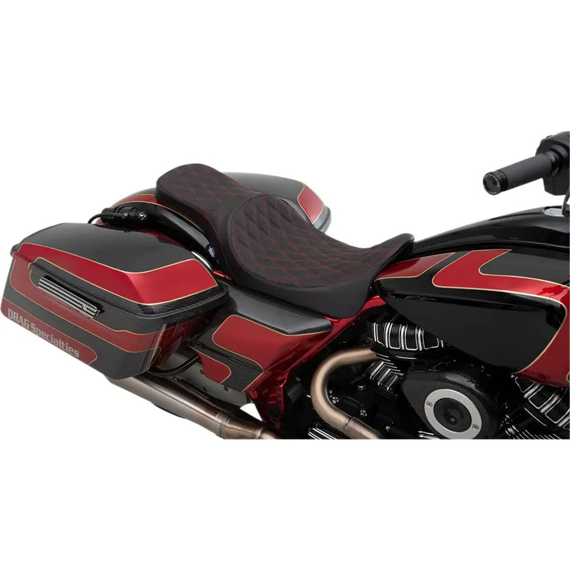 Drag Specialties Asiento Predator 2-Up para Harley