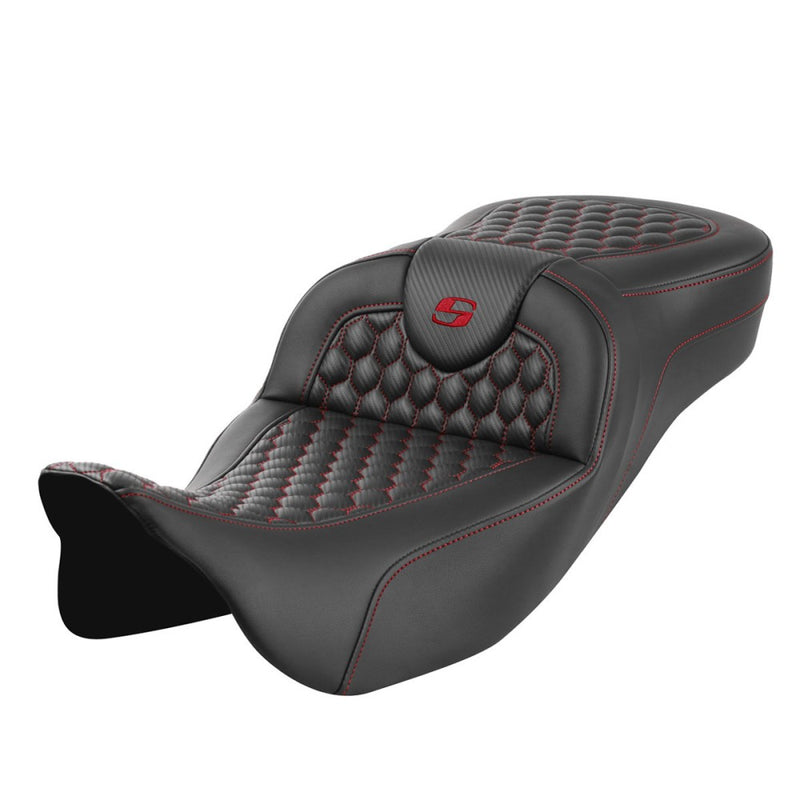Saddlemen Roadsofa Extended Reach Asiento de nido de abeja para Harley