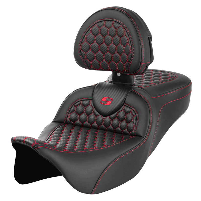 Saddlemen Roadsofa Asiento de nido de abeja para Harley