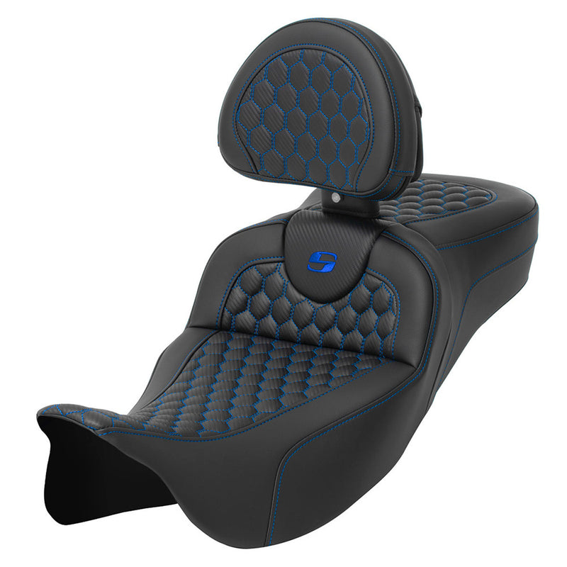 Saddlemen Roadsofa Extended Reach Asiento de nido de abeja para Harley