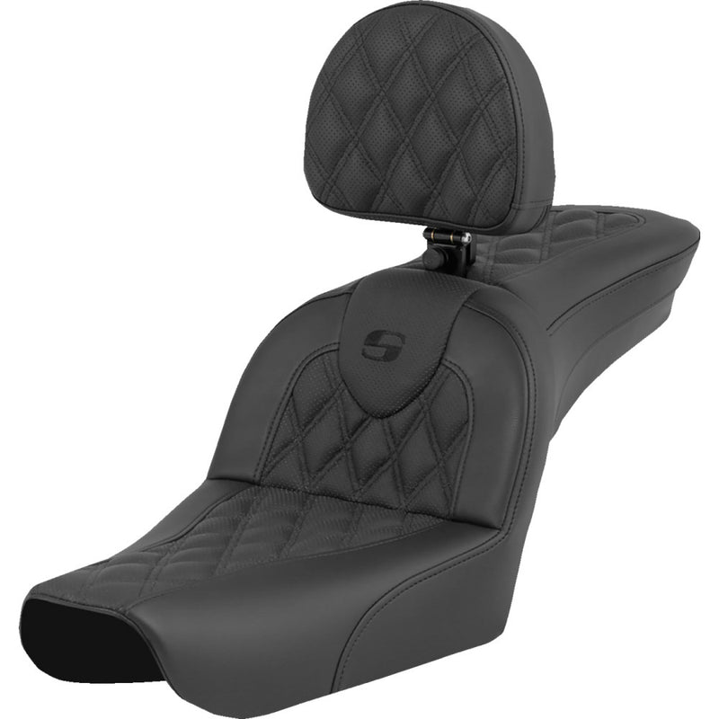 Saddlemen Asiento Roadsofa Lattice Stitch para Harley