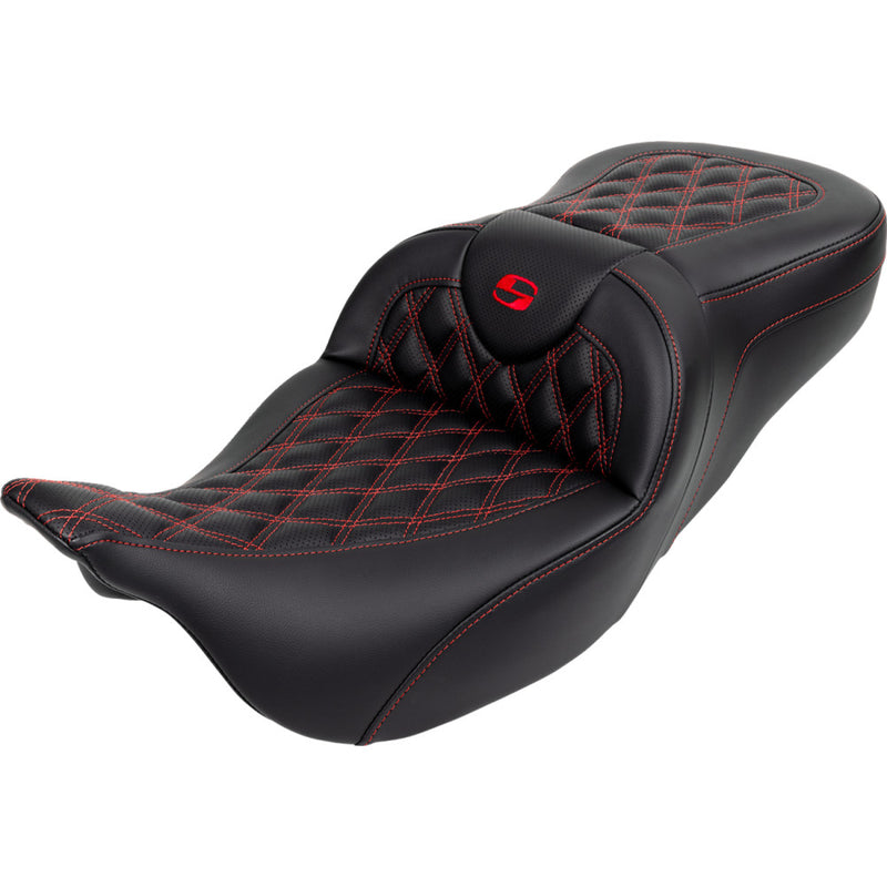 Saddlemen Asiento Roadsofa Lattice Stitch para Harley