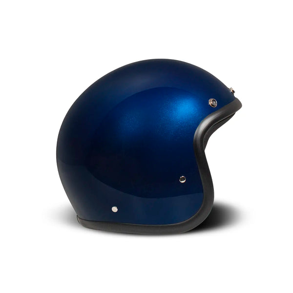 DMD Casco de moto abierto retro metalizado
