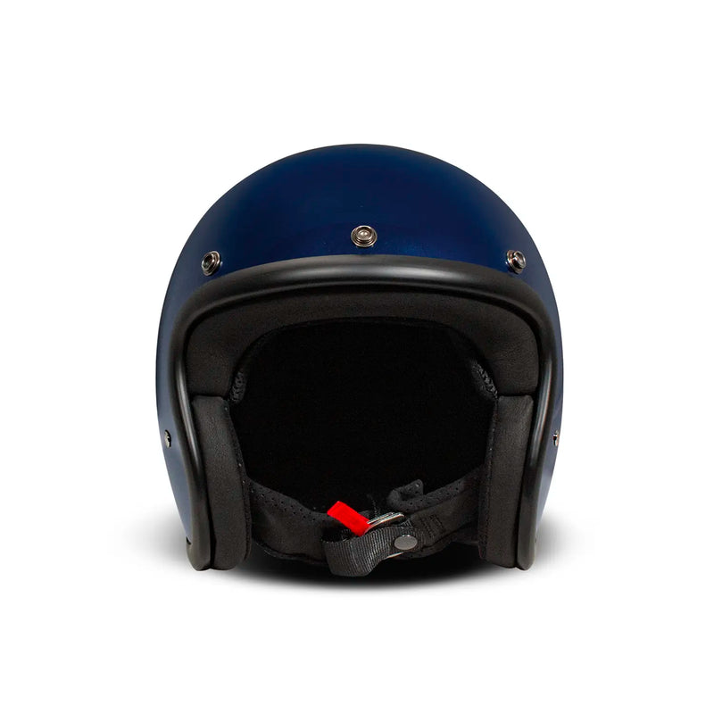 DMD Casco de moto abierto retro metalizado