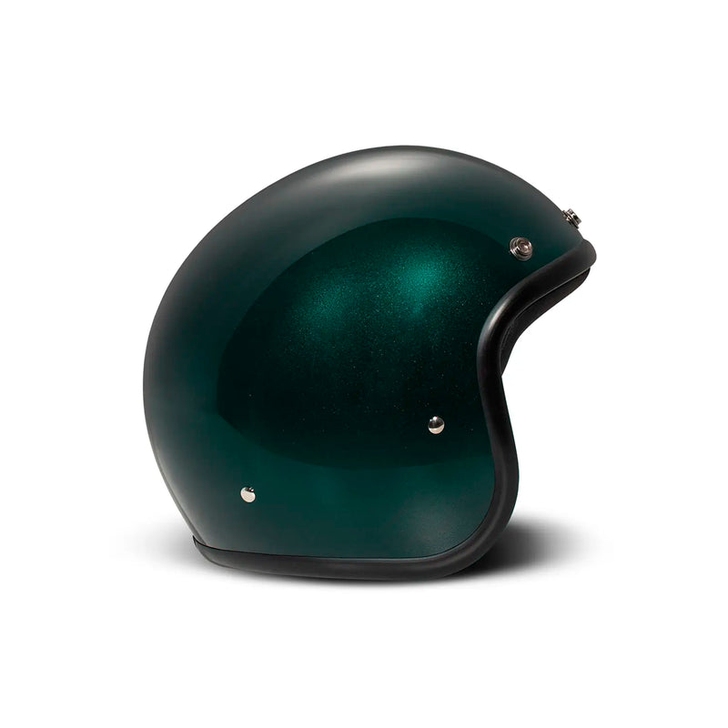 DMD Casco de moto abierto retro metalizado