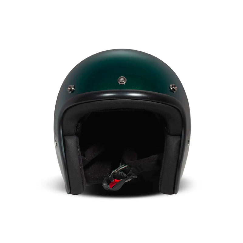 DMD Casco de moto abierto retro metalizado