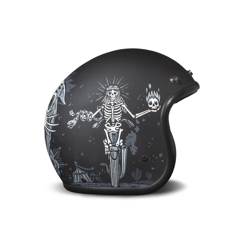 DMD Casco de Moto Retro Graphic Open