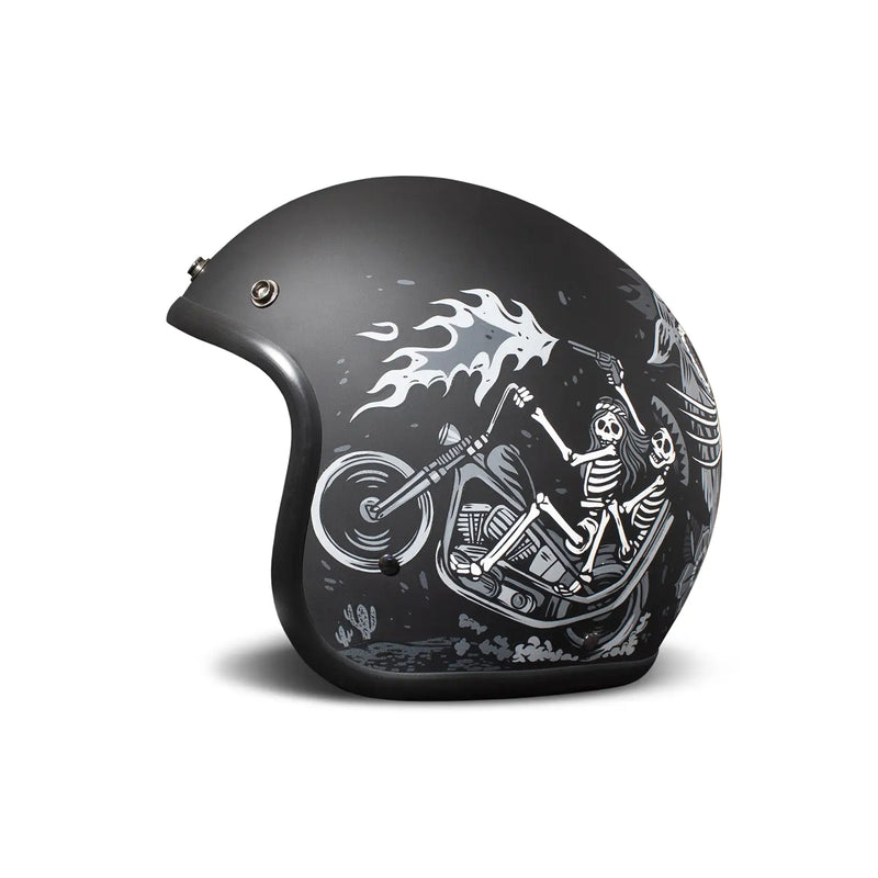 DMD Casco de Moto Retro Graphic Open