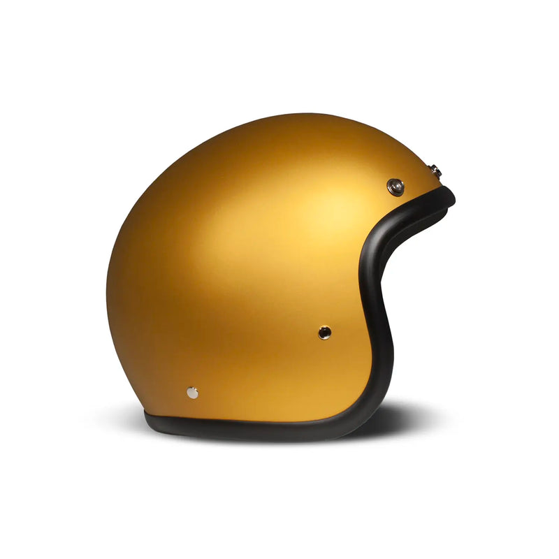 DMD Casco de moto abierto retro metalizado