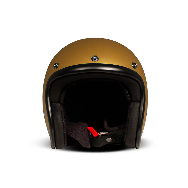DMD Casco de moto abierto retro metalizado